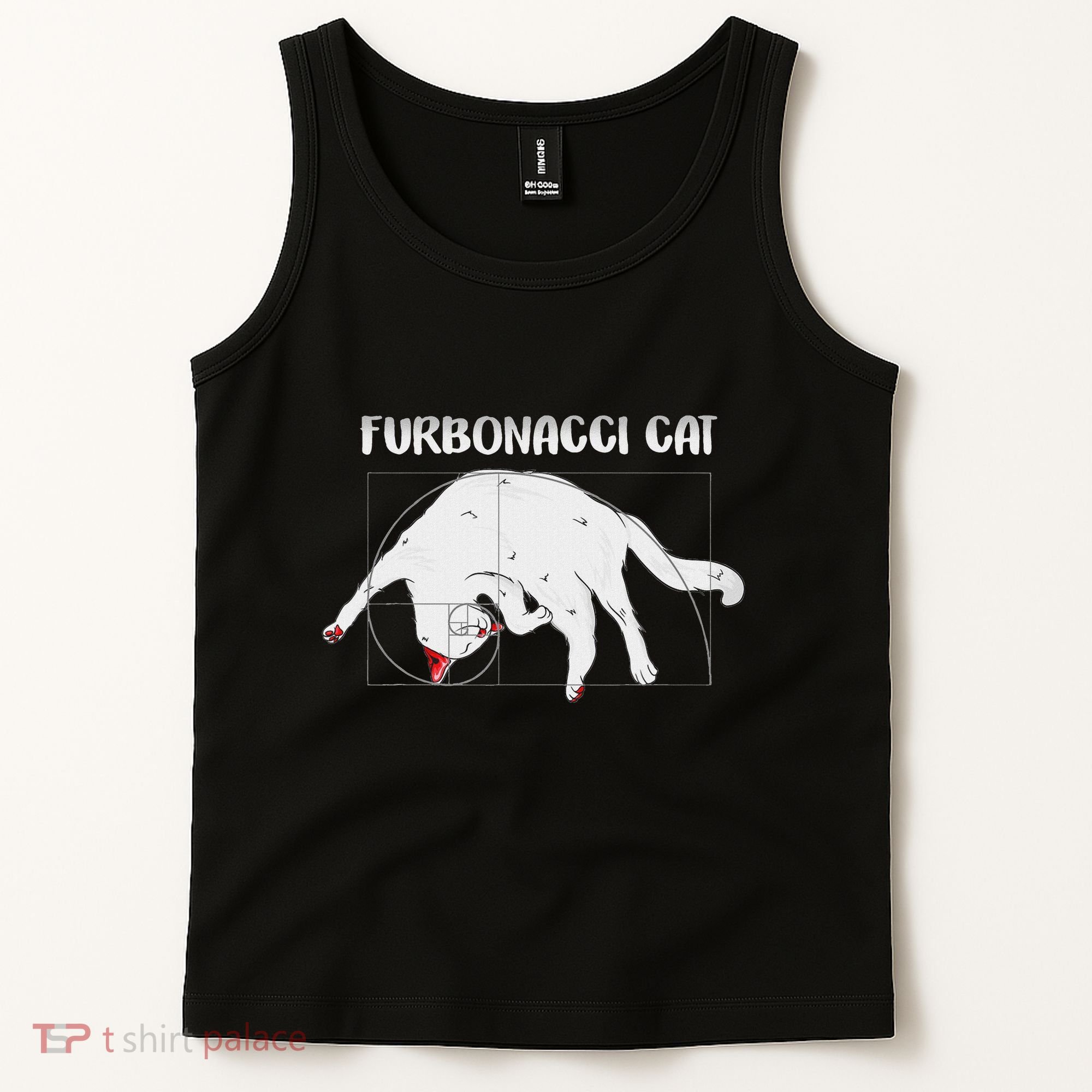 Furbonacci Cat Funny Cat Math Puns Tank Top