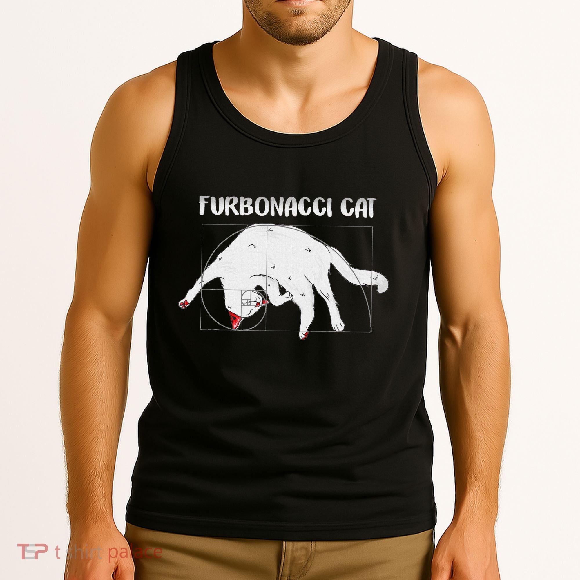 Furbonacci Cat Funny Cat Math Puns Tank Top