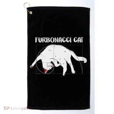 Furbonacci Cat Funny Cat Math Puns Golf Towel
