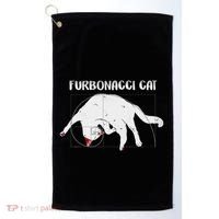 Furbonacci Cat Funny Cat Math Puns Golf Towel thumb 0