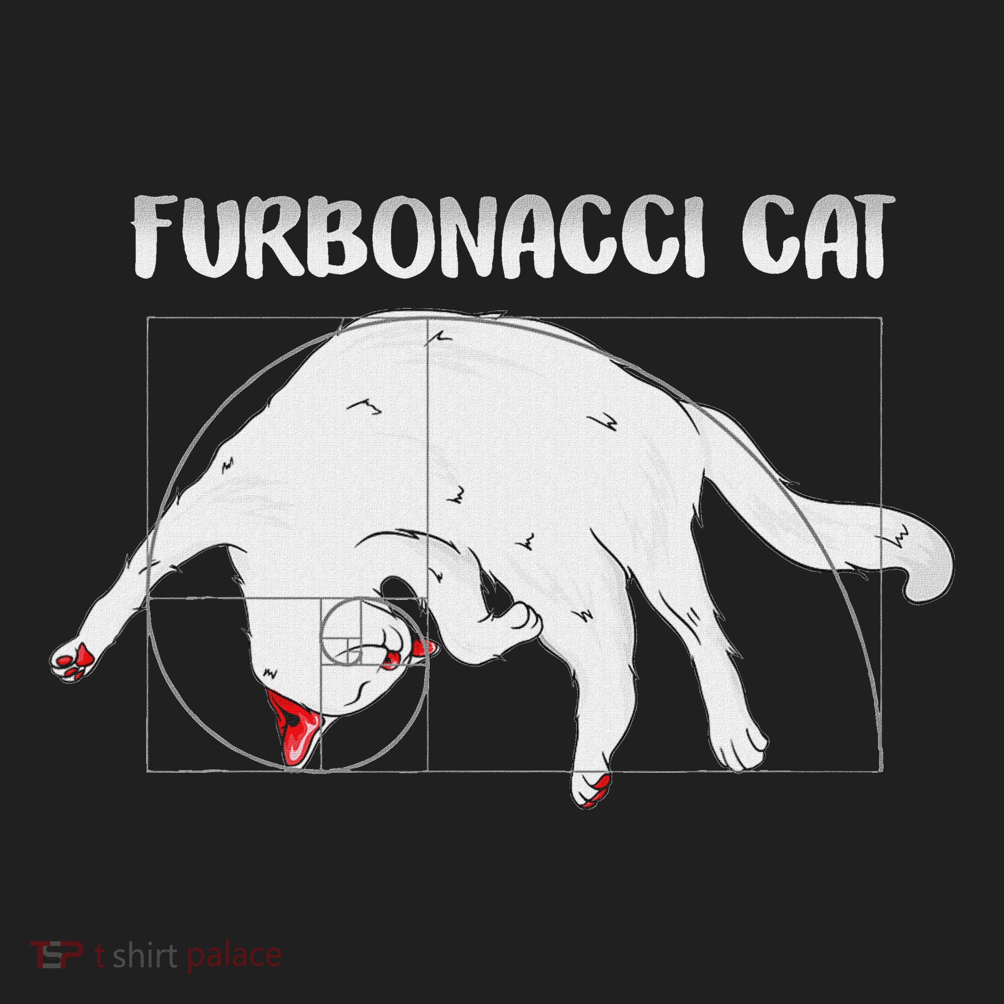 Furbonacci Cat Funny Cat Math Puns Golf Towel