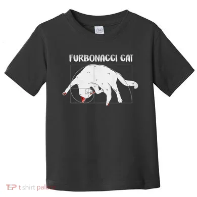 Furbonacci Cat Funny Cat Math Puns Toddler T-Shirt