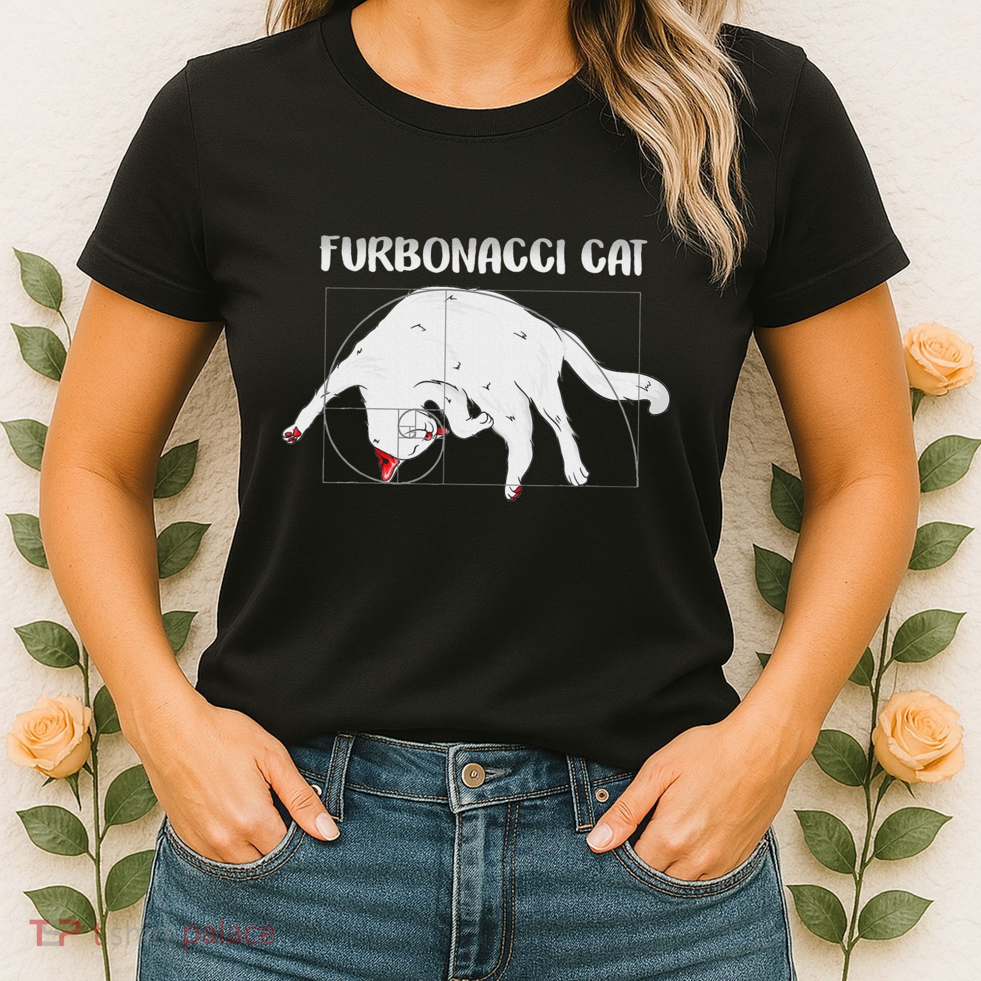 Furbonacci Cat Funny Cat Math Puns Women's T-Shirt