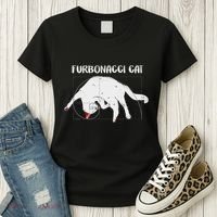 Furbonacci Cat Funny Cat Math Puns Women's T-Shirt thumb 3
