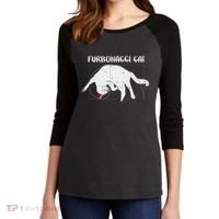 Furbonacci Cat Funny Cat Math Puns Women's Tri-Blend 3/4-Sleeve Raglan Shirt thumb 2