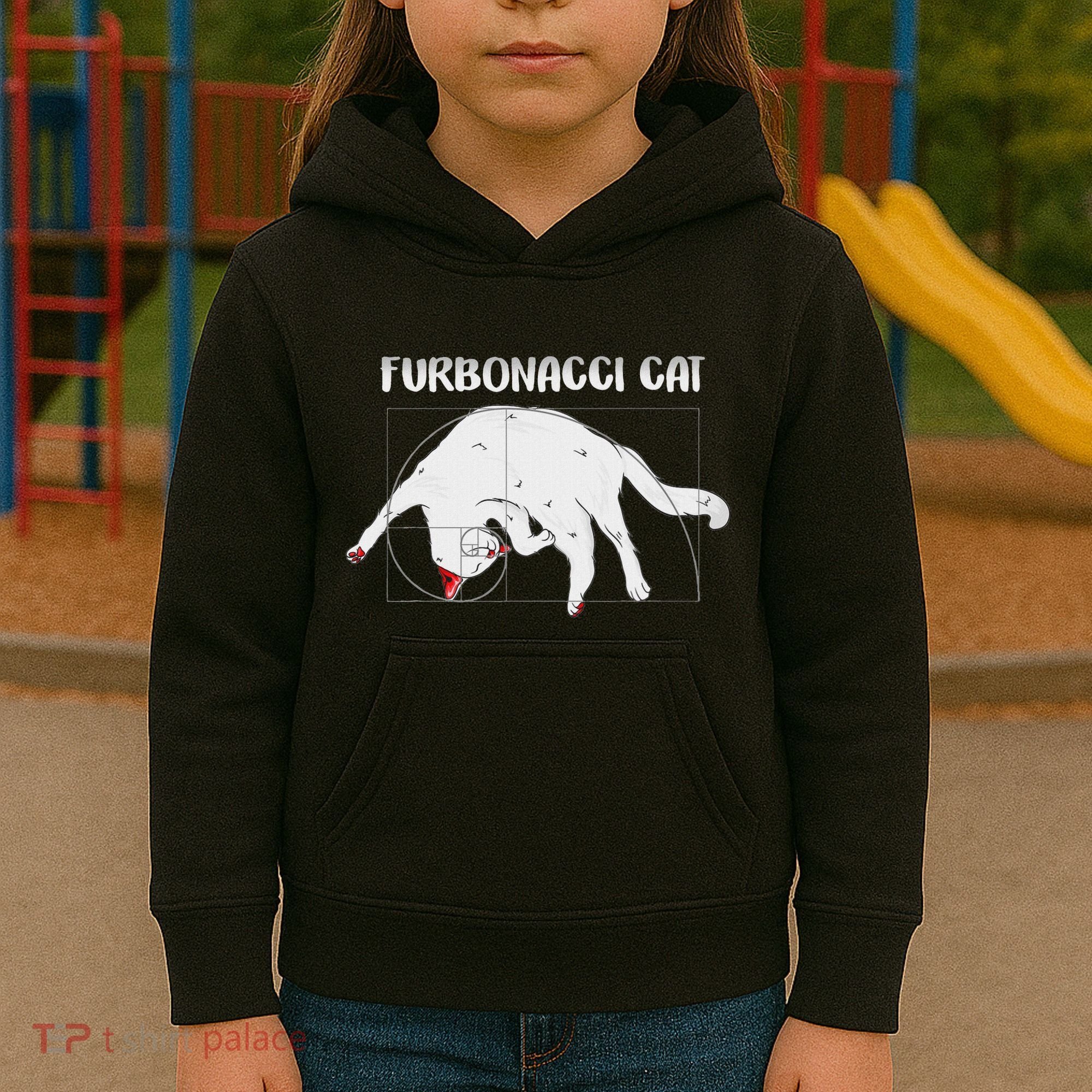 Furbonacci Cat Funny Cat Math Puns Kids Hoodie