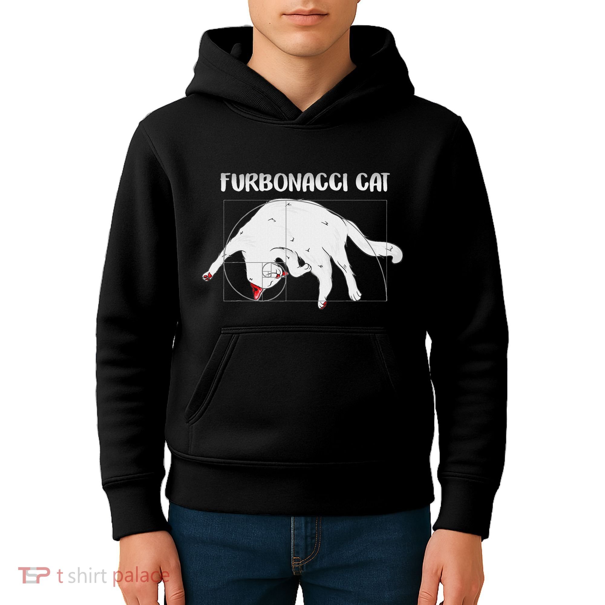 Furbonacci Cat Funny Cat Math Puns Kids Hoodie
