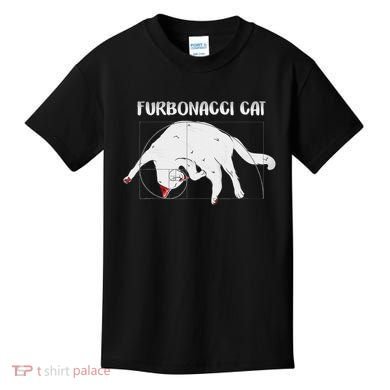 Furbonacci Cat Funny Cat Math Puns Kids T-Shirt