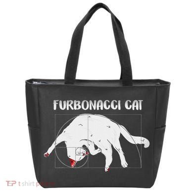 Furbonacci Cat Funny Cat Math Puns Tote Bag