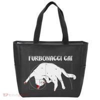 Furbonacci Cat Funny Cat Math Puns Tote Bag thumb 0