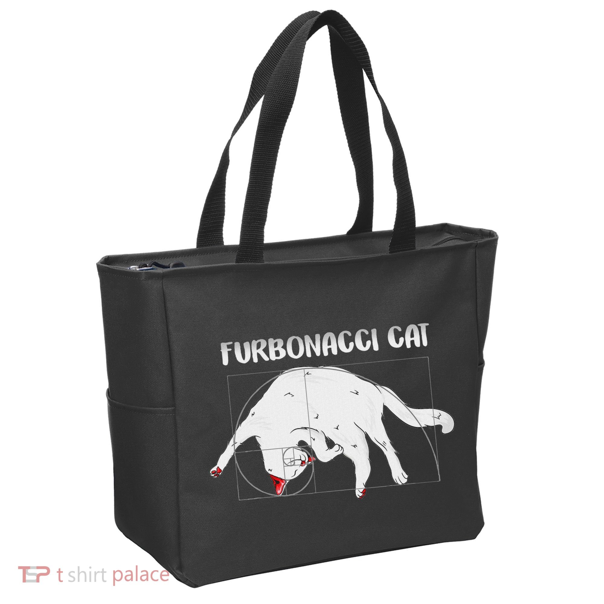 Furbonacci Cat Funny Cat Math Puns Tote Bag
