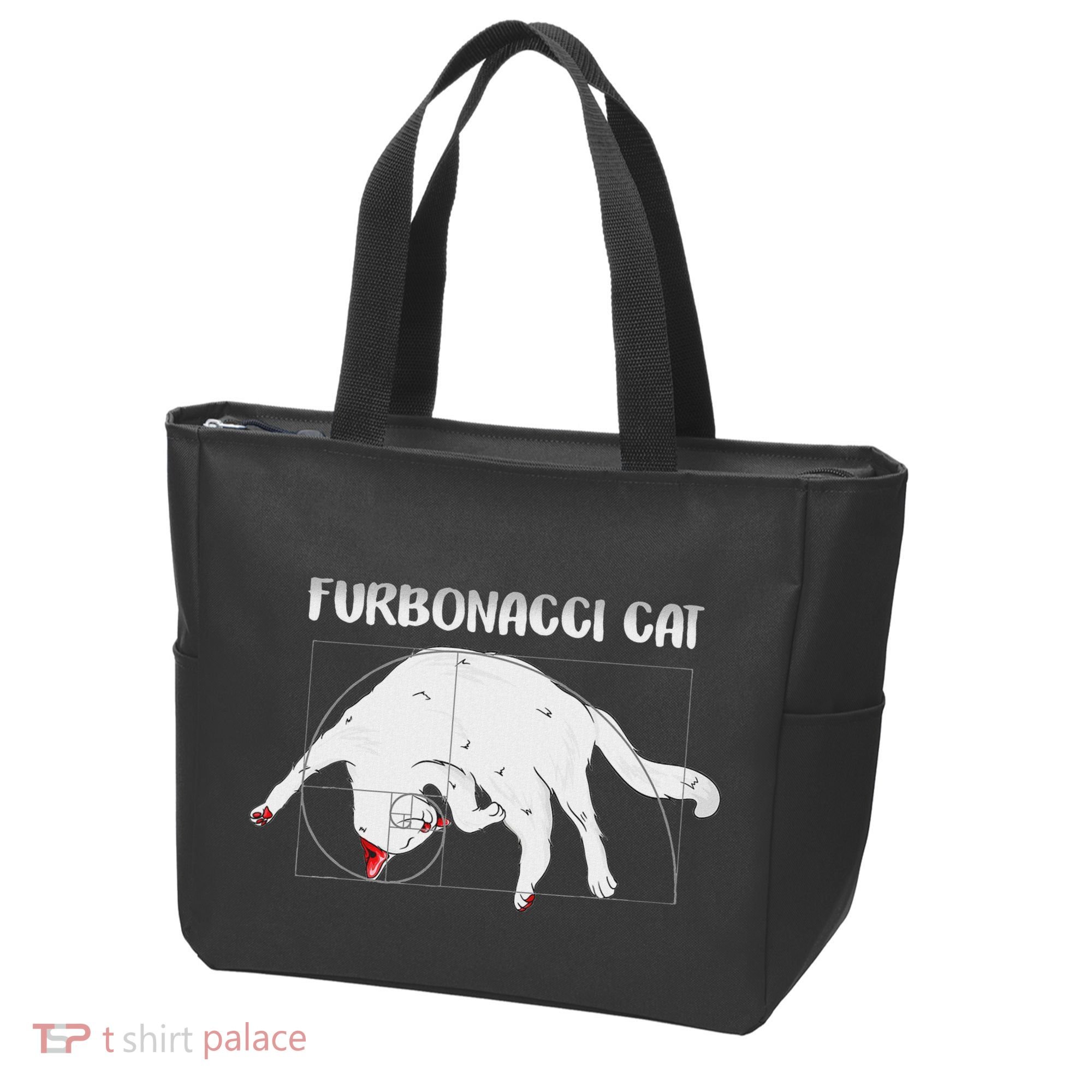 Furbonacci Cat Funny Cat Math Puns Tote Bag
