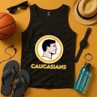 Funny Caucasian Tank Top thumb 4