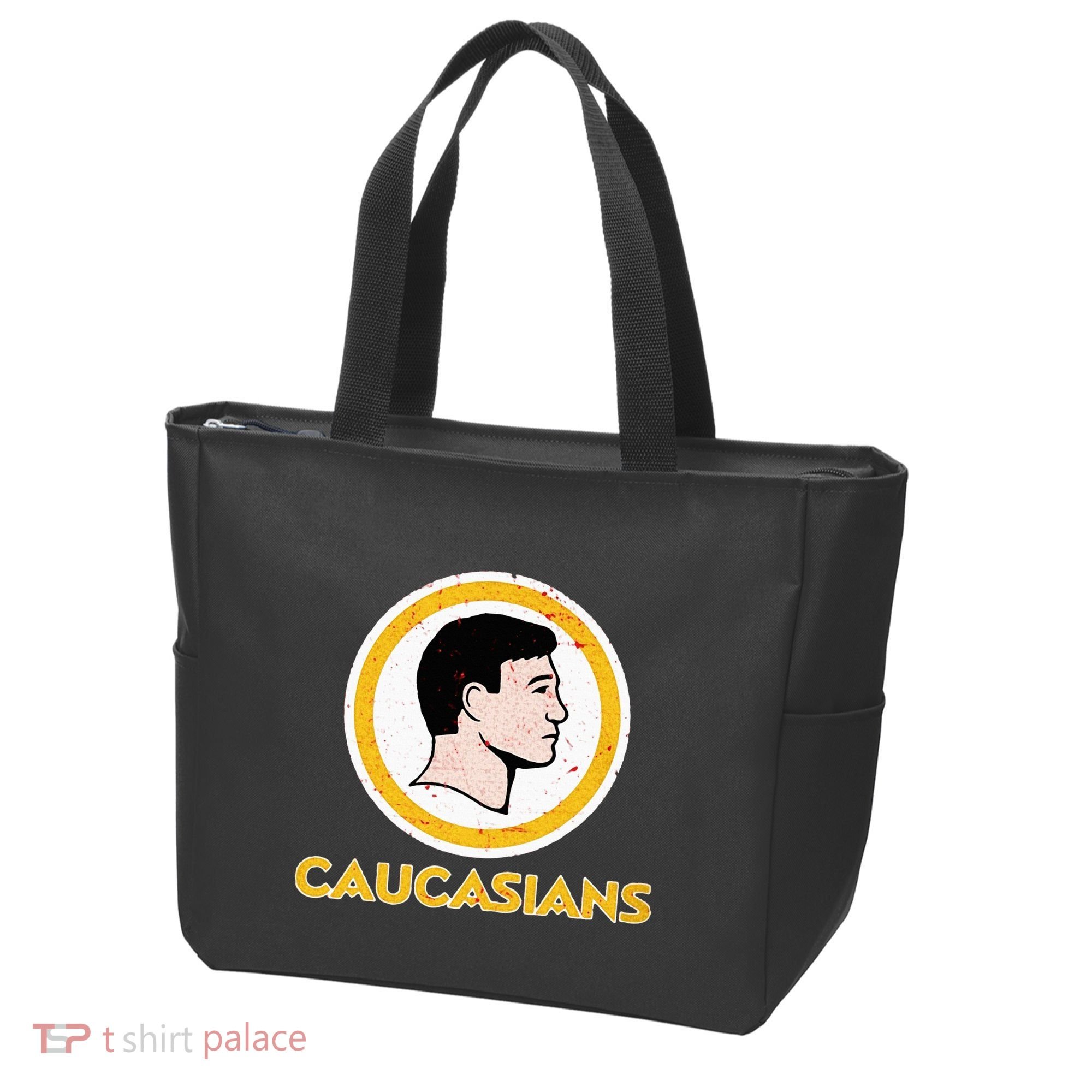 Funny Caucasian Tote Bag