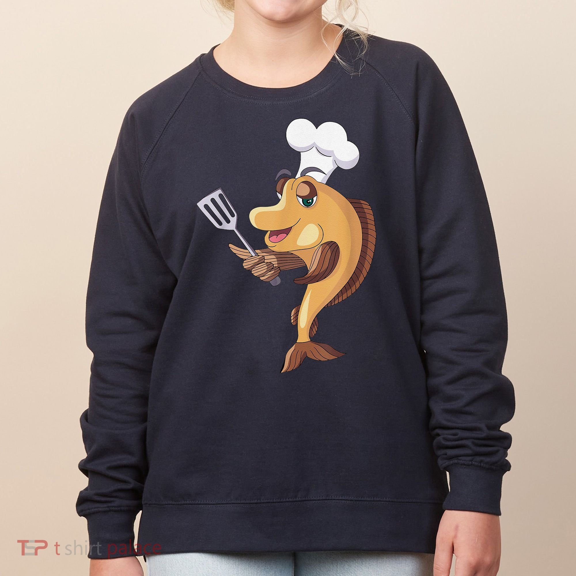 Fish Chef Fishing And Cooking Women's Sweatshirt