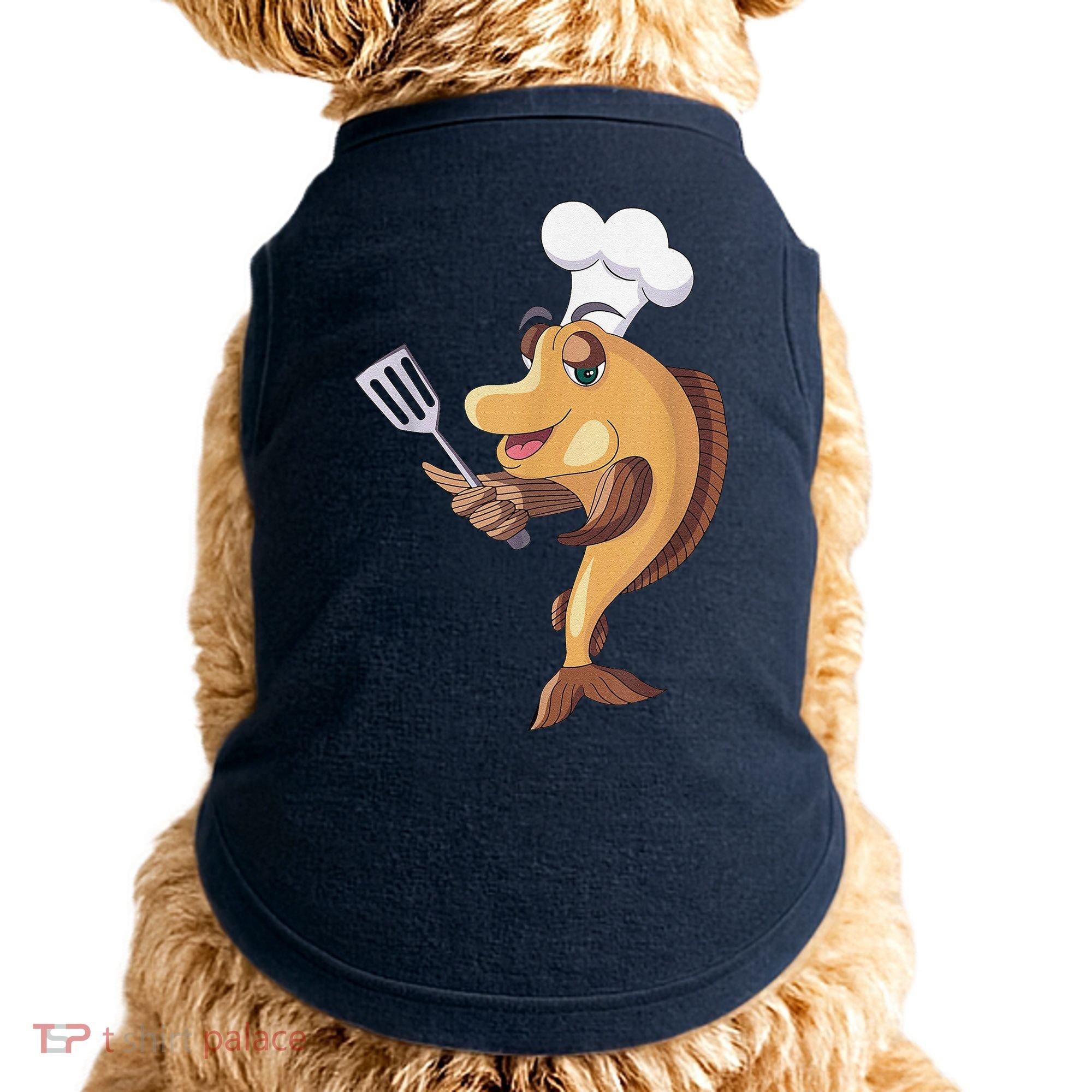 Fish Chef Fishing And Cooking Doggie Tank