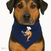 Fish Chef Fishing And Cooking USA-Made Doggie Bandana thumb 1