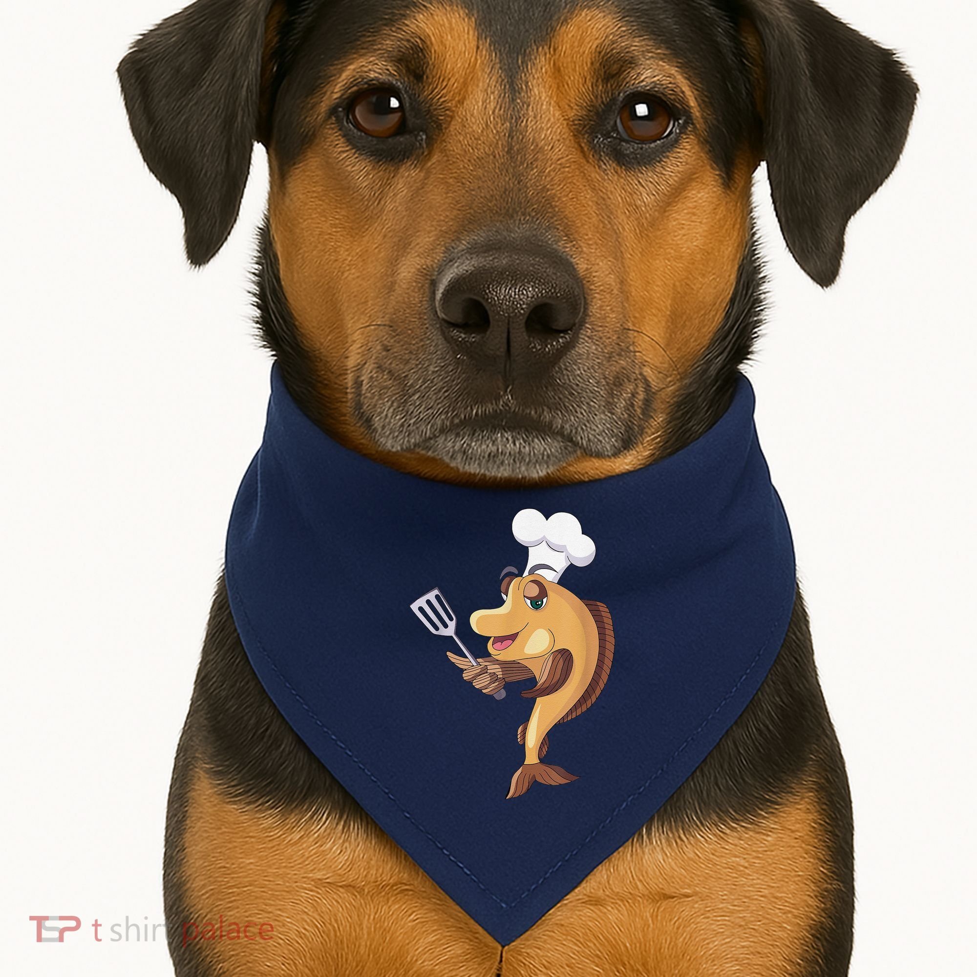 Fish Chef Fishing And Cooking USA-Made Doggie Bandana
