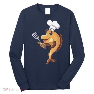 Fish Chef Fishing And Cooking Long Sleeve Shirt