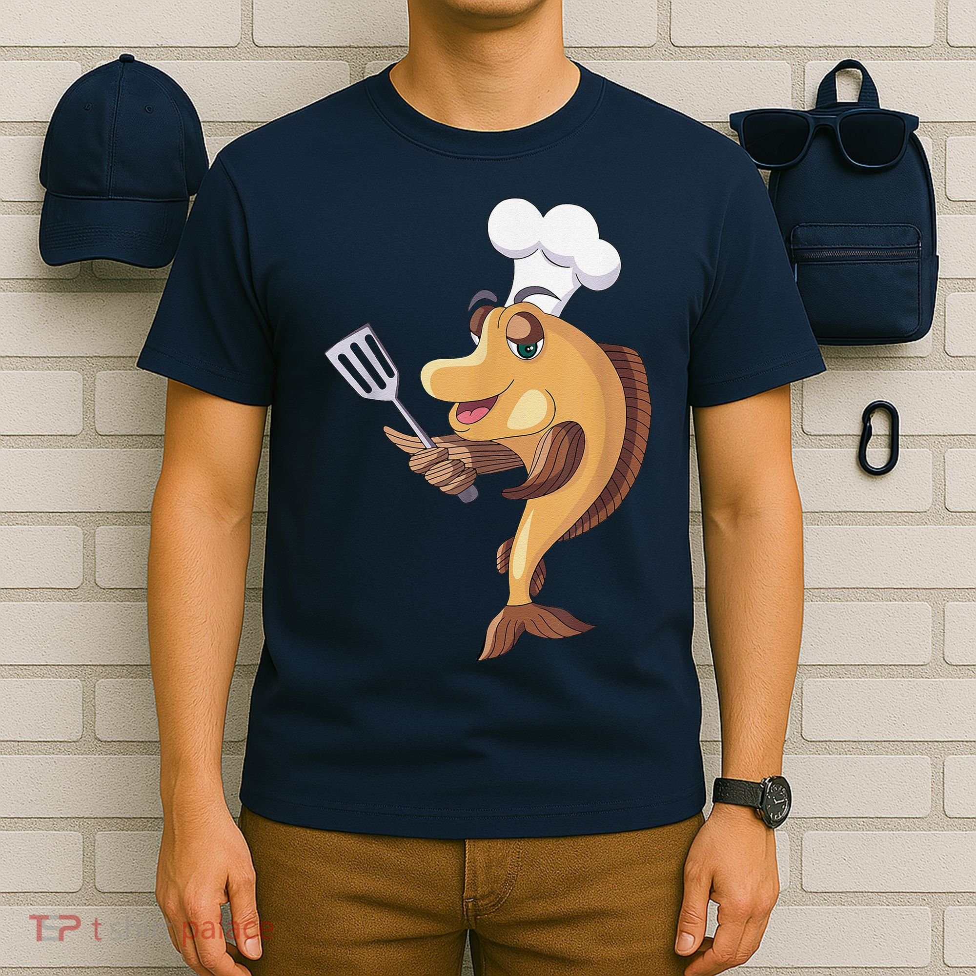 Fish Chef Fishing And Cooking T-Shirt