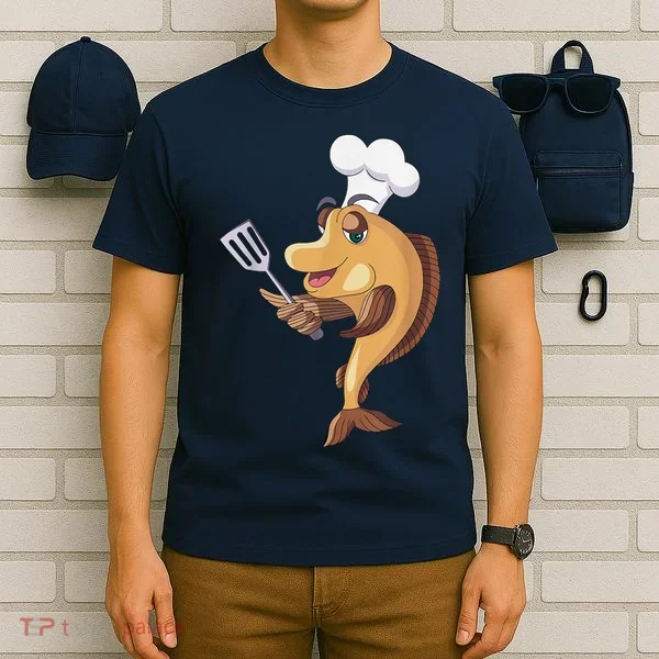 Fish Chef Fishing And Cooking T-Shirt
