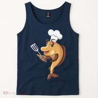 Fish Chef Fishing And Cooking Tank Top thumb 2