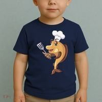 Fish Chef Fishing And Cooking Toddler T-Shirt thumb 2