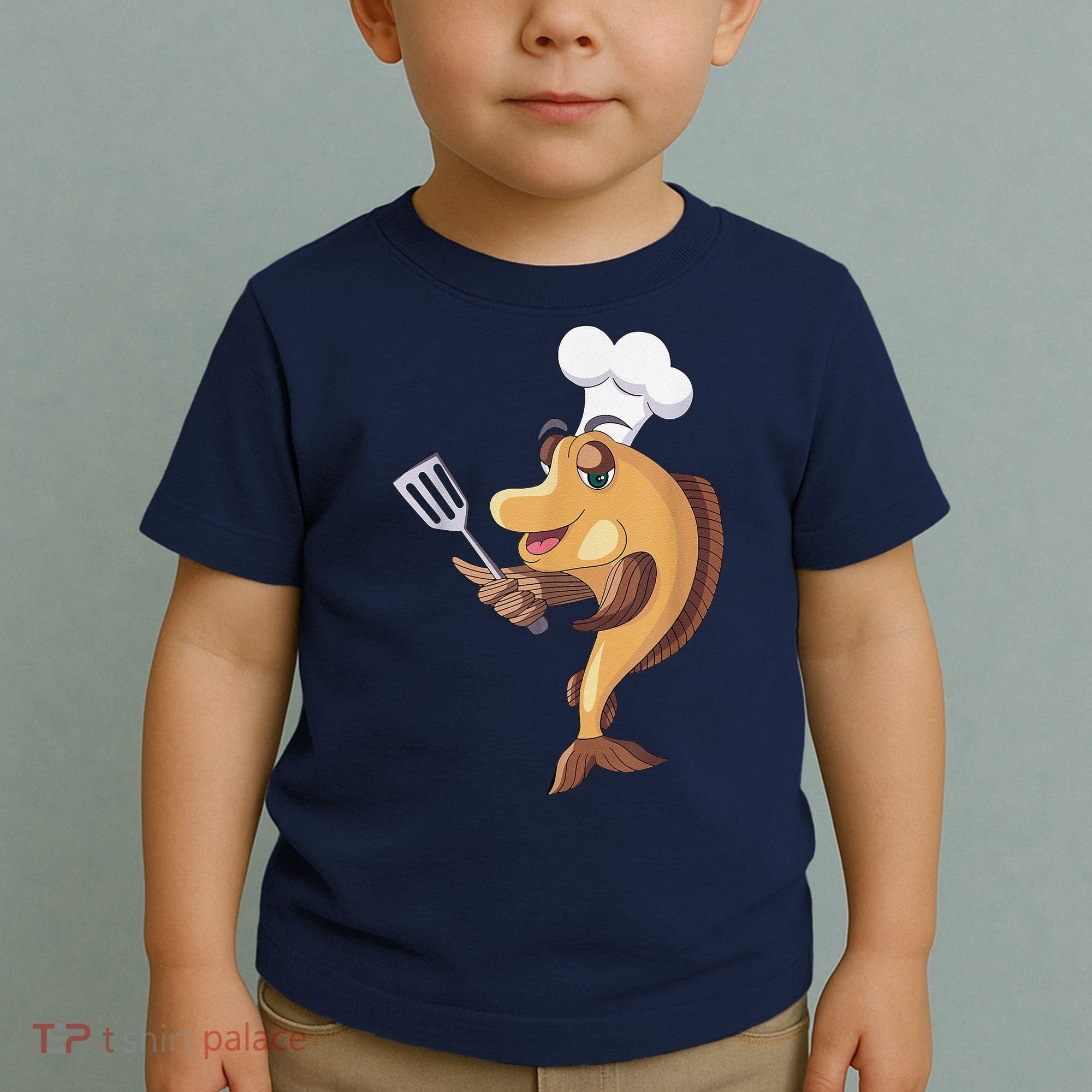 Fish Chef Fishing And Cooking Toddler T-Shirt