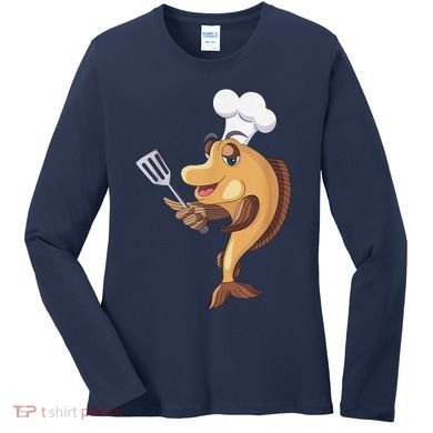Fish Chef Fishing And Cooking Women's Long Sleeve Shirt