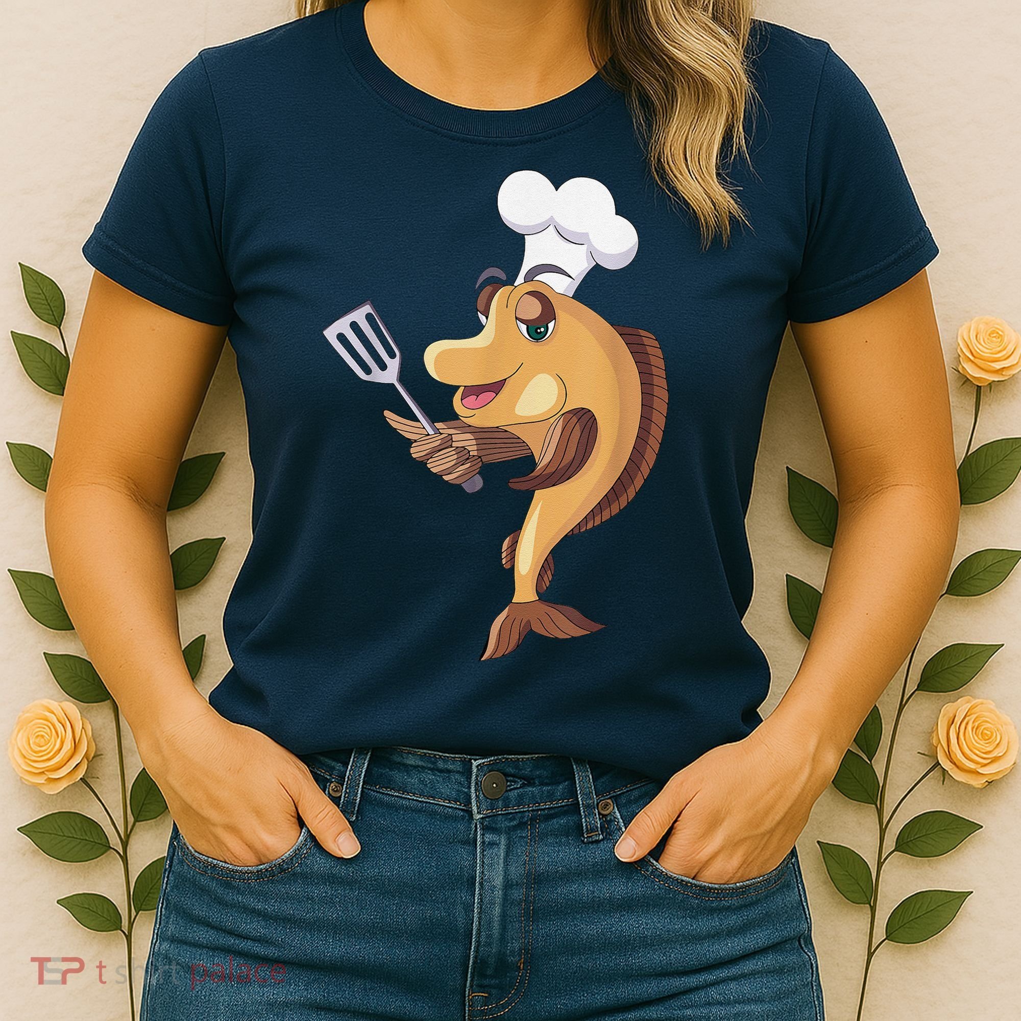 Fish Chef Fishing And Cooking Women's T-Shirt