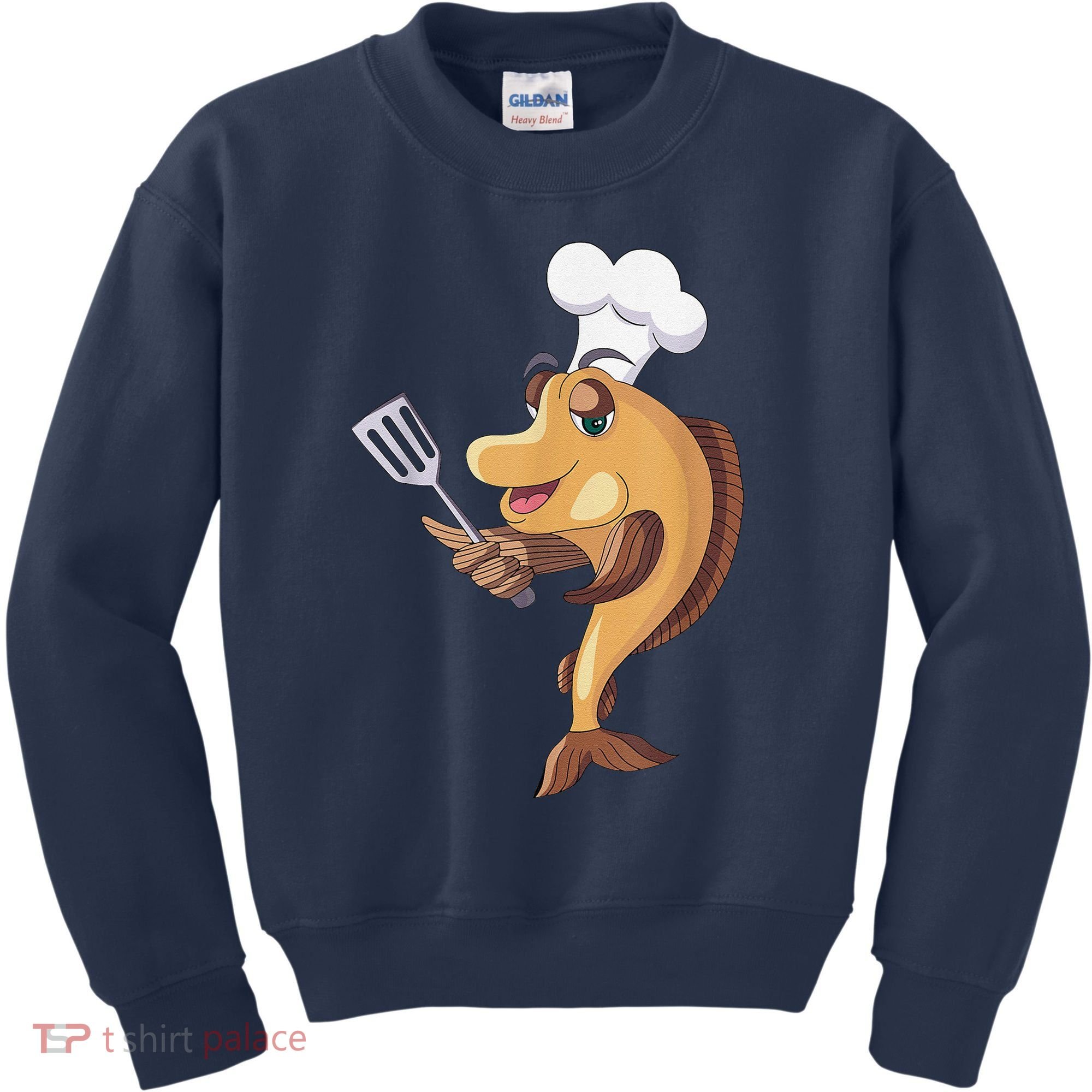 Fish Chef Fishing And Cooking Kids Sweatshirt