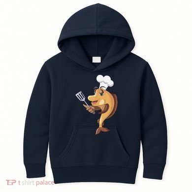 Fish Chef Fishing And Cooking Kids Hoodie