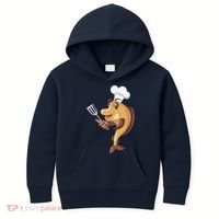 Fish Chef Fishing And Cooking Kids Hoodie thumb 0