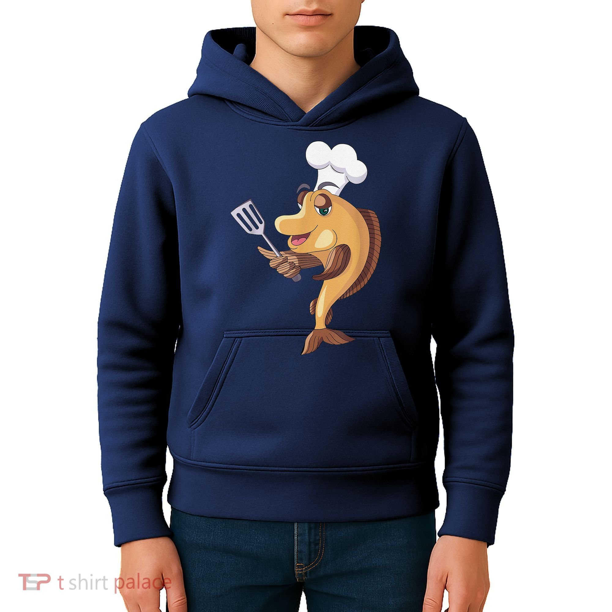 Fish Chef Fishing And Cooking Kids Hoodie