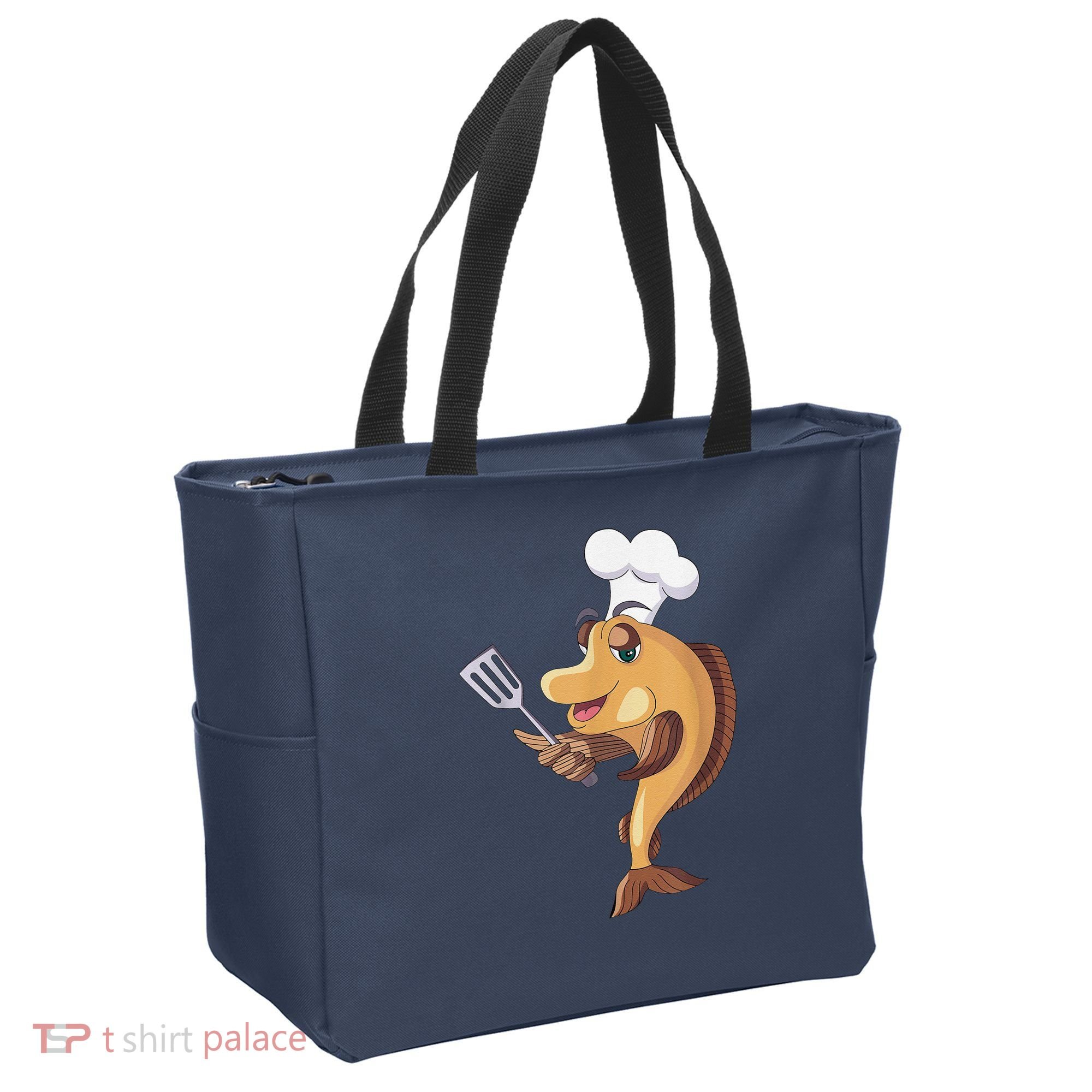 Fish Chef Fishing And Cooking Tote Bag