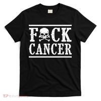 Fuck Cancer Funny Skull And Crossbones Skeleton Breast Cancer T-Shirt thumb 0