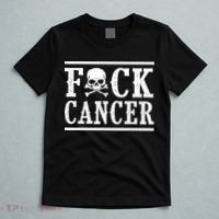 Fuck Cancer Funny Skull And Crossbones Skeleton Breast Cancer T-Shirt thumb 5