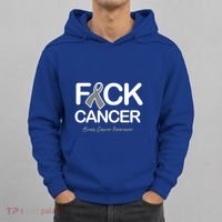 Fck Cancer Fuck Cancer Brain Cancer Awareness Gift Hoodie thumb 0