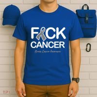 Fck Cancer Fuck Cancer Brain Cancer Awareness Gift T-Shirt thumb 6