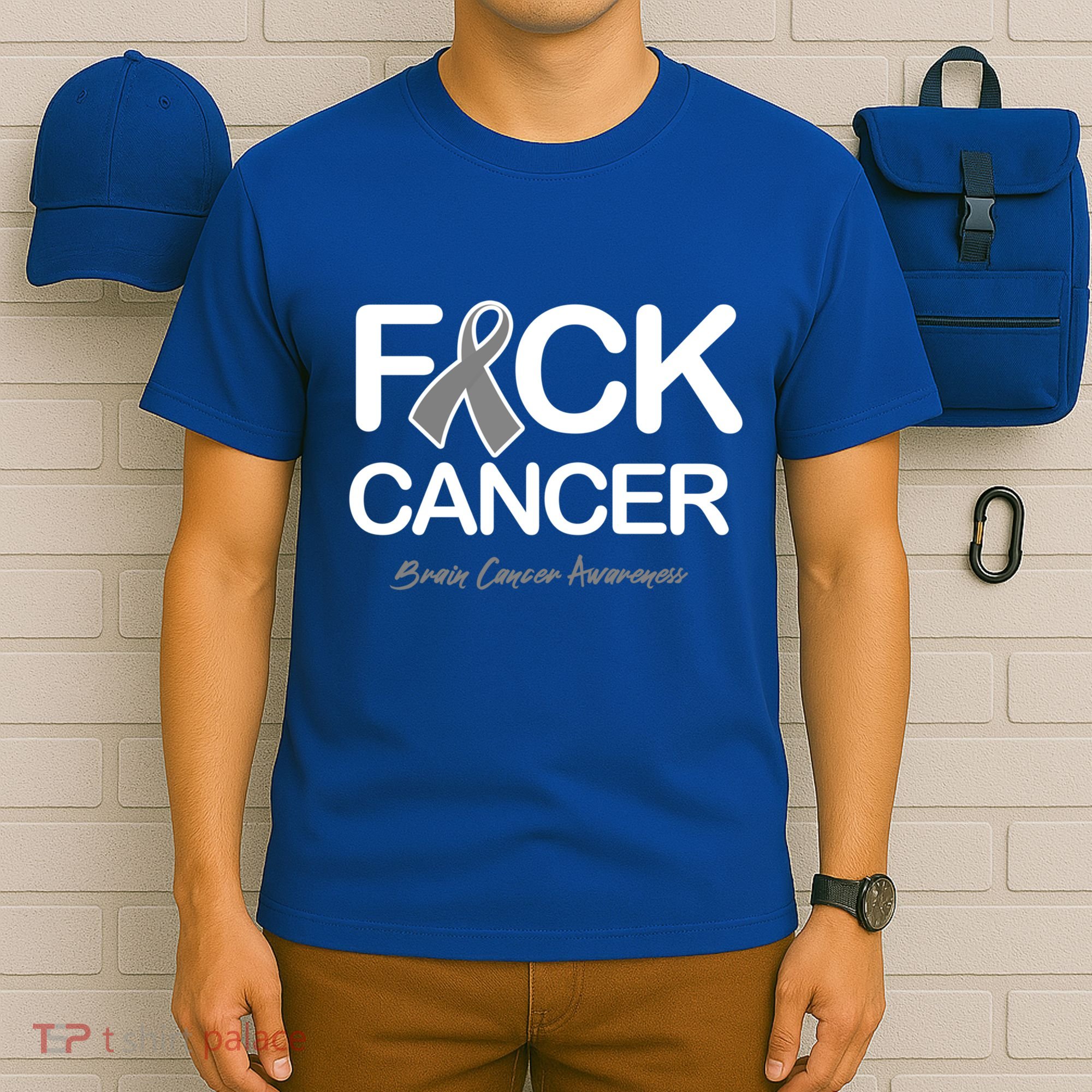 Fck Cancer Fuck Cancer Brain Cancer Awareness Gift T-Shirt