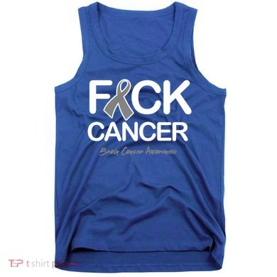 Fck Cancer Fuck Cancer Brain Cancer Awareness Gift Tank Top