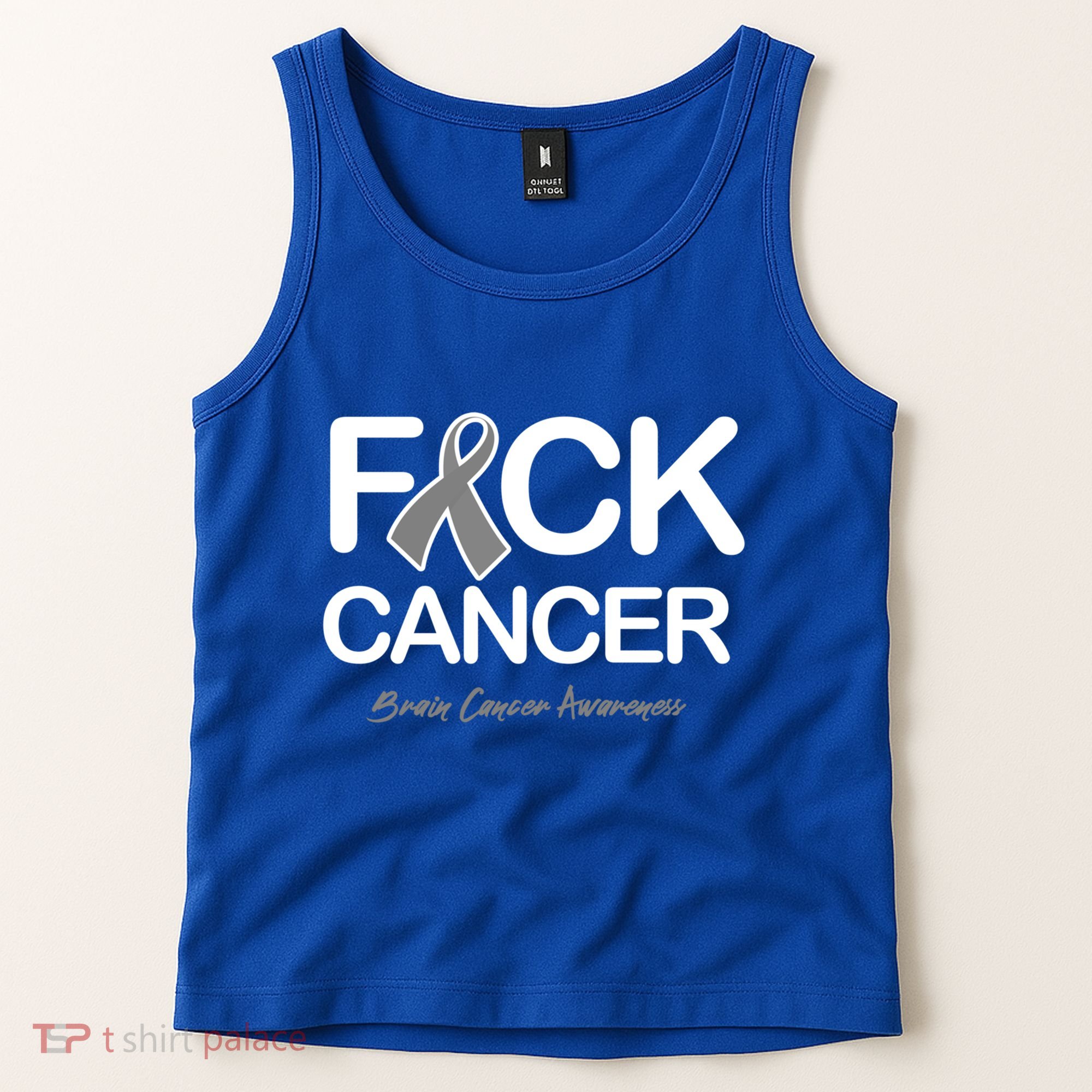 Fck Cancer Fuck Cancer Brain Cancer Awareness Gift Tank Top