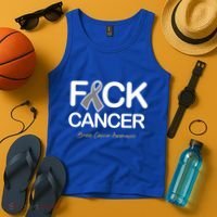 Fck Cancer Fuck Cancer Brain Cancer Awareness Gift Tank Top thumb 4