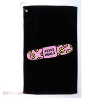 Funny Christian Faith Healer Healing Golf Towel thumb 0