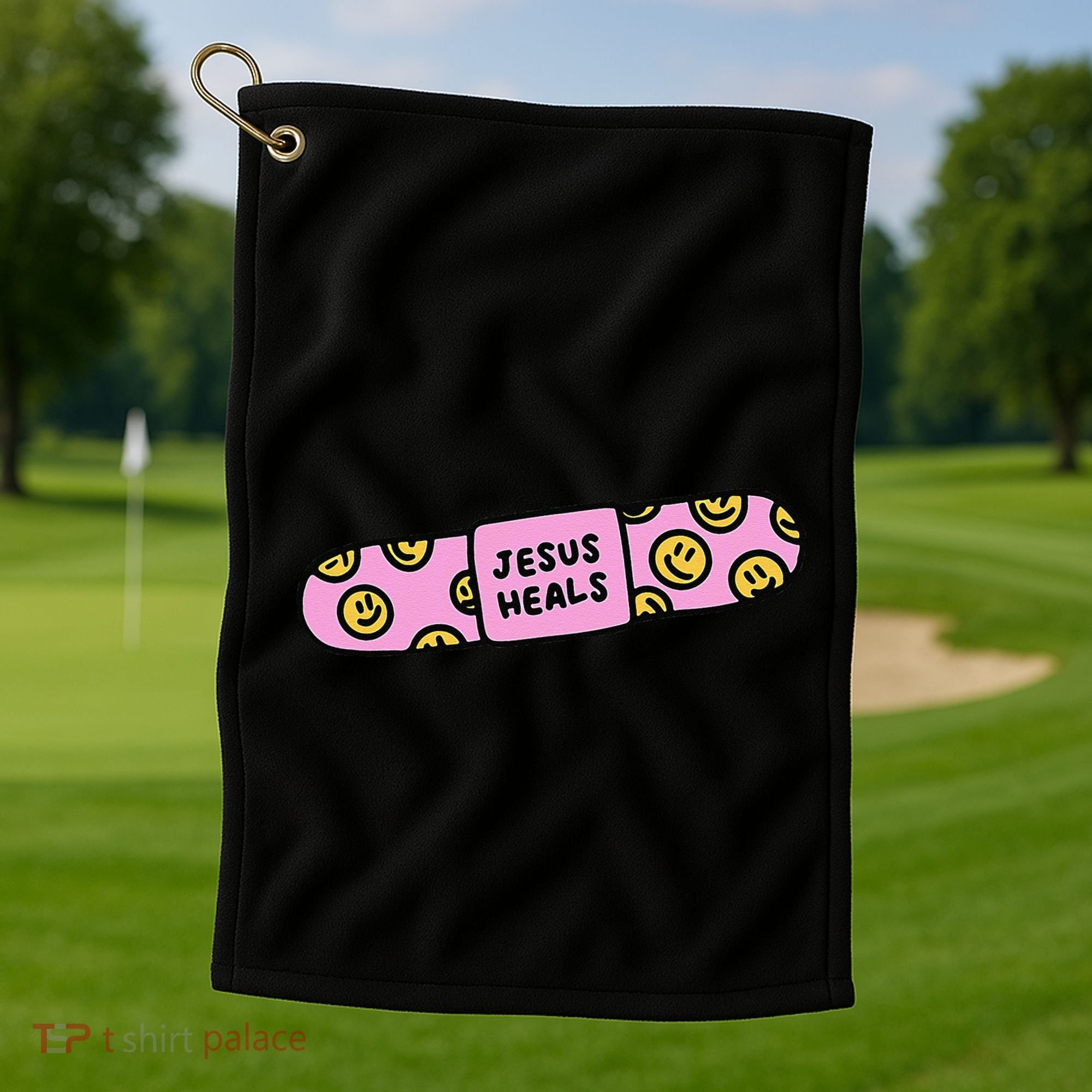 Funny Christian Faith Healer Healing Golf Towel