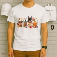 Fall Coffee French Bulldog Halloween Outfit For Fall Season T-Shirt thumb 6