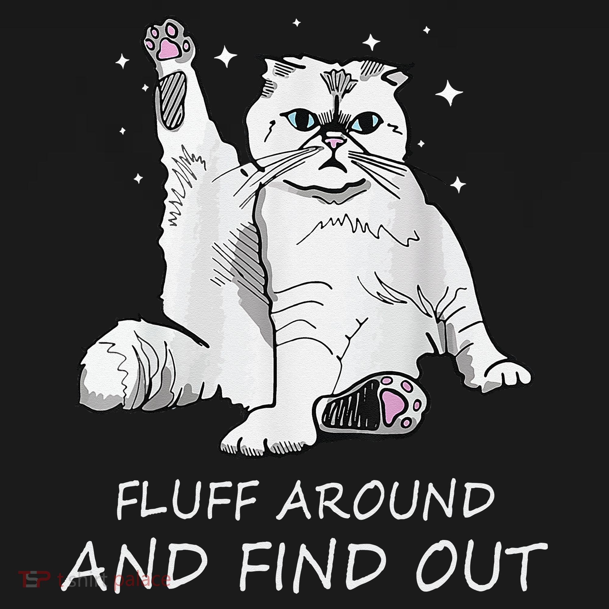 Funny Cat Fluff Around And Find Out USA-Made Doggie Bandana