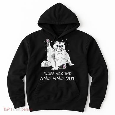 Funny Cat Fluff Around And Find Out Hoodie