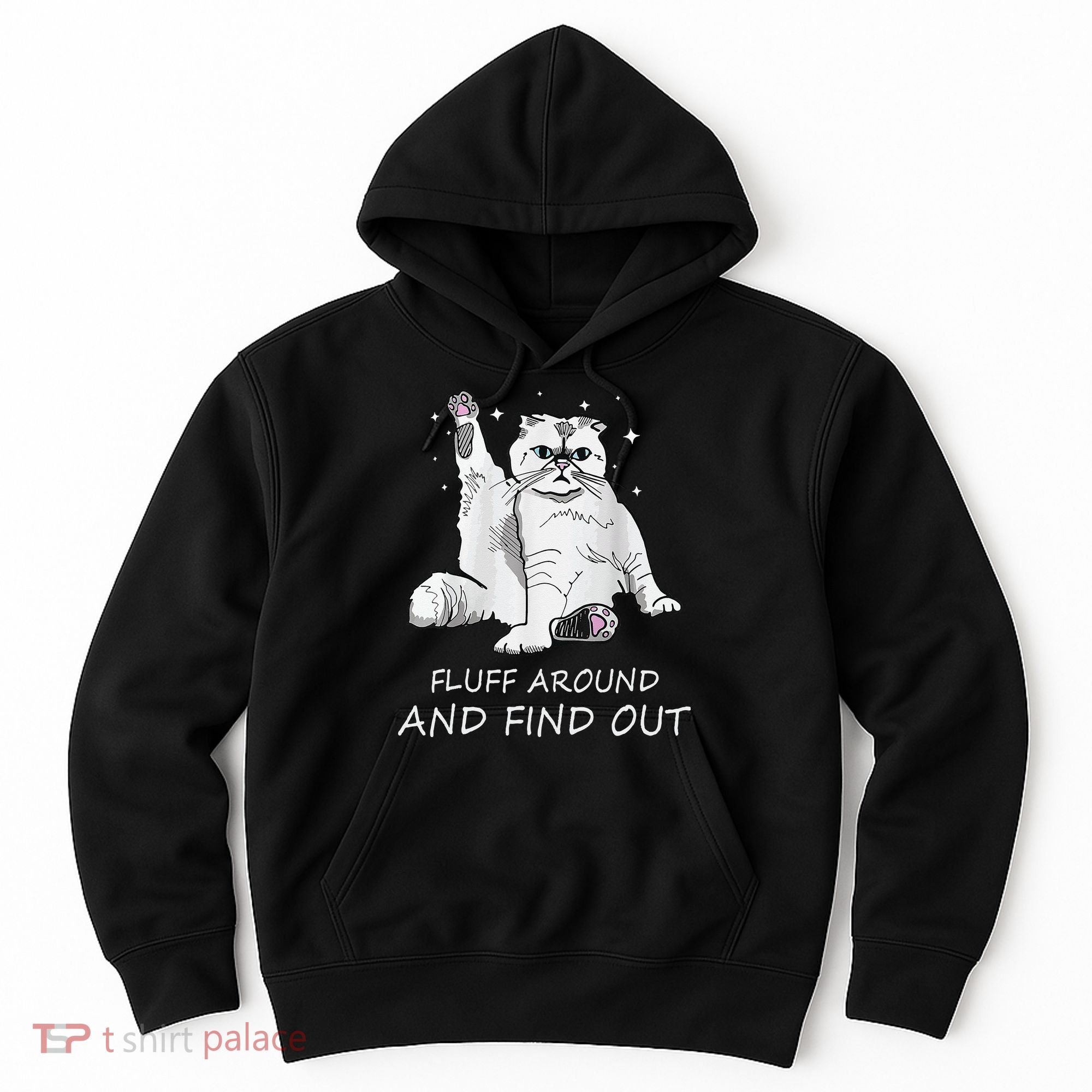 Funny Cat Fluff Around And Find Out Hoodie