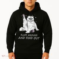 Funny Cat Fluff Around And Find Out Hoodie thumb 2